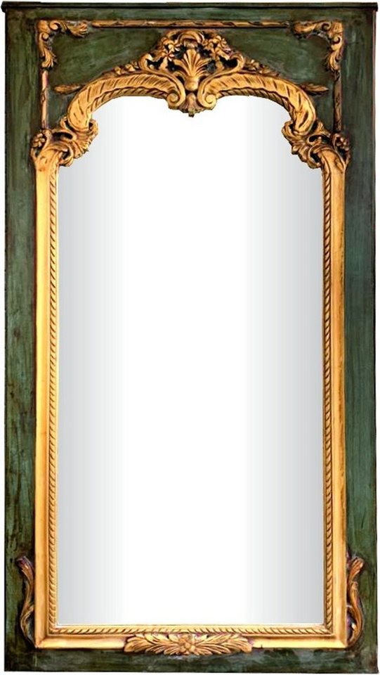 Casa Padrino Barockspiegel Barock Wandspiegel Grün Antik Stil / Gold 105 cm x H 192 cm - Antik Look - Edel & Prunkvoll von Casa Padrino