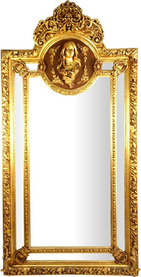 Casa Padrino Barockspiegel Herrschaftlicher Barock Spiegel Gold Maria Motiv - Barock Möbel Antik Stil von Casa Padrino