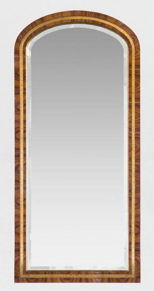 Casa Padrino Barockspiegel Luxus Barock Spiegel Braun / Antik Gold 60 x 3 x H. 135 cm - Edler Massivholz Wandspiegel im Barockstil - Barock Möbel von Casa Padrino