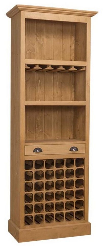 Casa Padrino Barschrank Landhausstil Barschrank Naturfarben 78 x 41 x H. 210 cm - Landhausstil Weinschrank von Casa Padrino