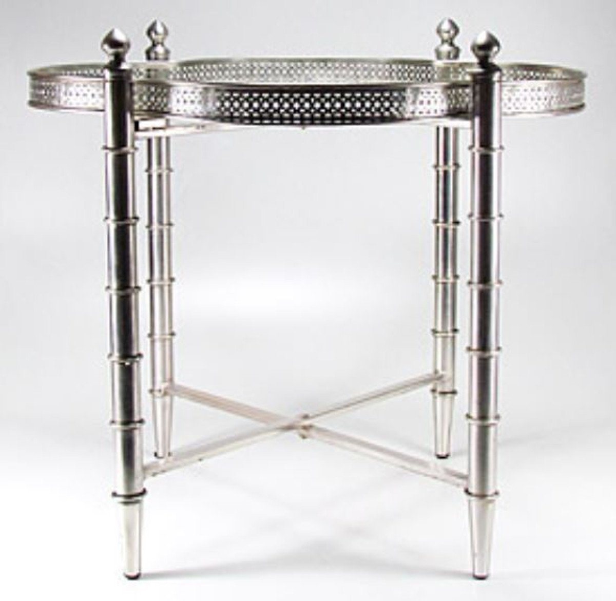 Casa Padrino Beistelltisch Beistelltisch Silber 60 x 60 x H. 60 cm - Luxus Kollektion von Casa Padrino