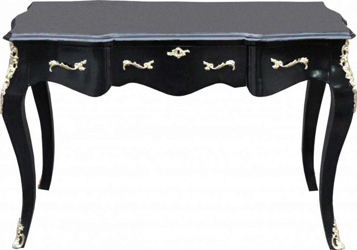 Casa Padrino Beistelltisch Luxus Barock Konsolentisch Schwarz/Gold 120 x 80 x 58 cm - Damen Schreibtisch - Sekretär Luxus Möbel Casa Padrino Beistelltisch Luxus Barock Konsolentisch Schwarz/Gold 120 x 80 x 58 cm - Damen Schreibtisch - Sekretär Luxus Möbel von Casa Padrino