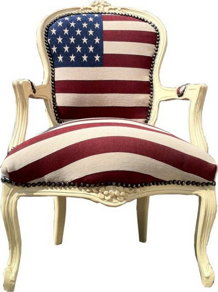Casa Padrino Besucherstuhl Barock Salon Stuhl USA Design / Creme von Casa Padrino