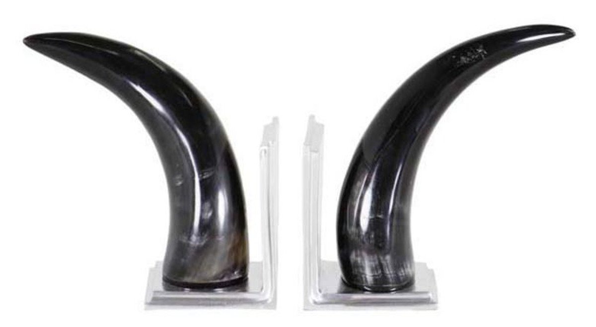Casa Padrino Buchstütze Designer Horn Buchstützen 2er Set - Luxus Kollektion Casa Padrino Buchstütze Designer Horn Buchstützen 2er Set - Luxus Kollektion von Casa Padrino