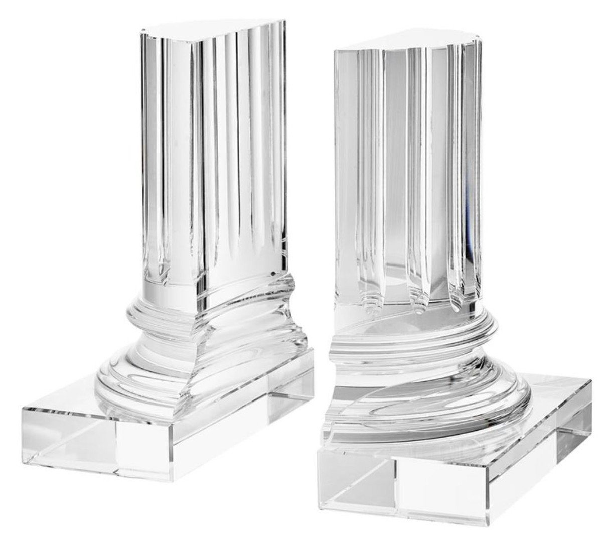 Casa Padrino Buchstütze Kristallglas Buchstützen 2er Set 17 x 8,5 x H. 21 cm - Designer Hotel Deko Casa Padrino Buchstütze Kristallglas Buchstützen 2er Set 17 x 8,5 x H. 21 cm - Designer Hotel Deko von Casa Padrino