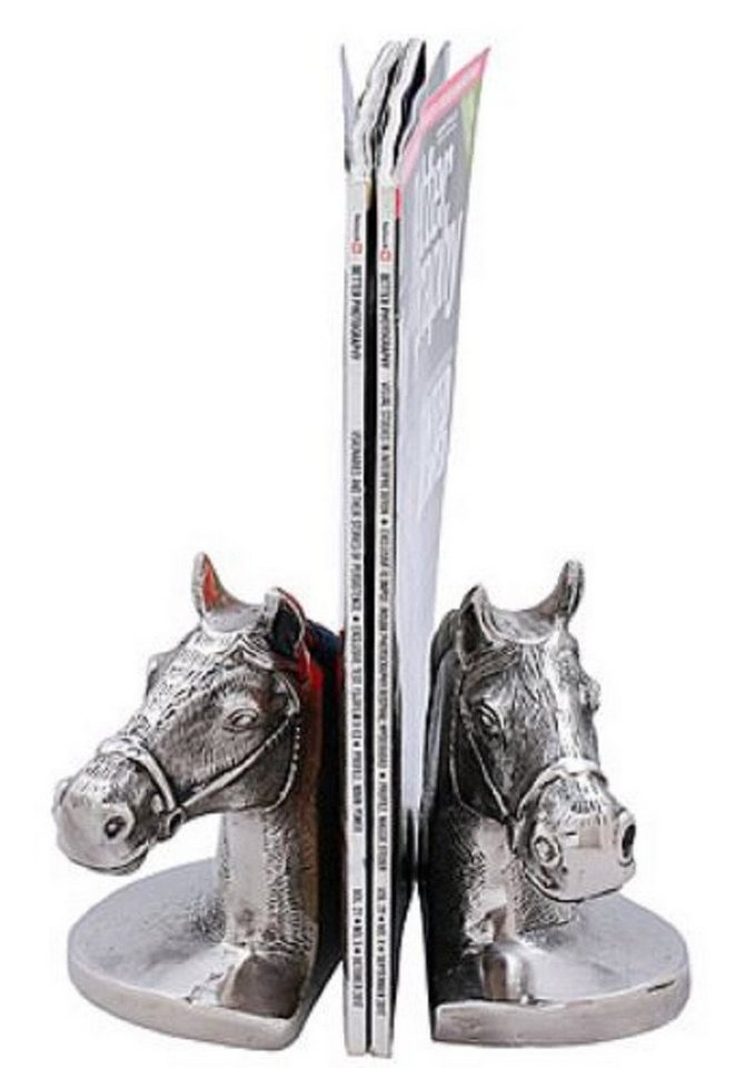 Casa Padrino Buchstütze Luxus Buchstützen Set Pferdeköpfe Silber / Schwarz 17 x 9 x H. 14 cm - Luxus Accessoires Casa Padrino Buchstütze Luxus Buchstützen Set Pferdeköpfe Silber / Schwarz 17 x 9 x H. 14 cm - Luxus Accessoires von Casa Padrino