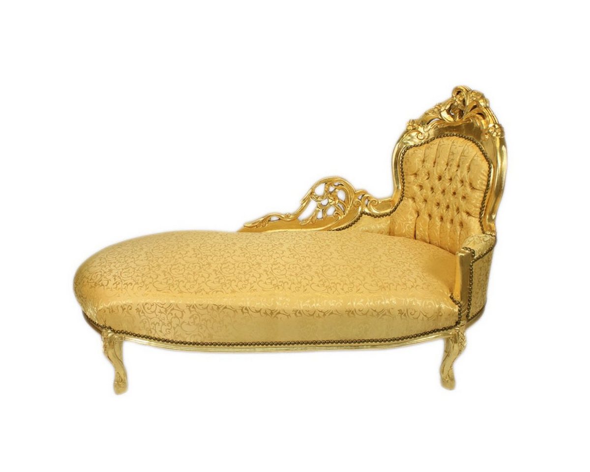 Casa Padrino Chaiselongue Barock Chaiselongue Gold Muster / Gold - Barock Möbel - Recamiere Liege von Casa Padrino