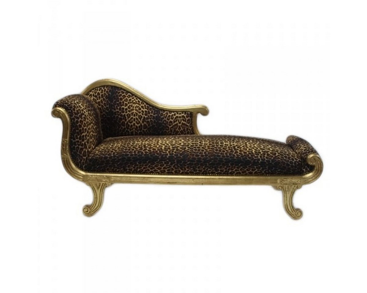 Casa Padrino Chaiselongue Barock Chaiselongue Modell XXL Leopard / Gold von Casa Padrino