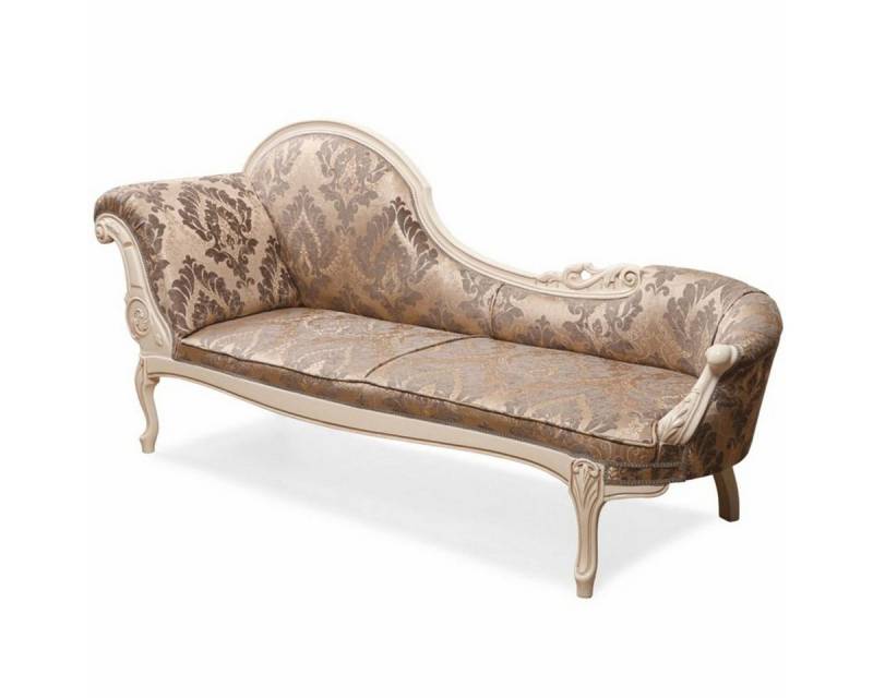Casa Padrino Chaiselongue Casa Padrino Luxus Barock Chaiselongue Braun / Creme - Barock Möbel von Casa Padrino