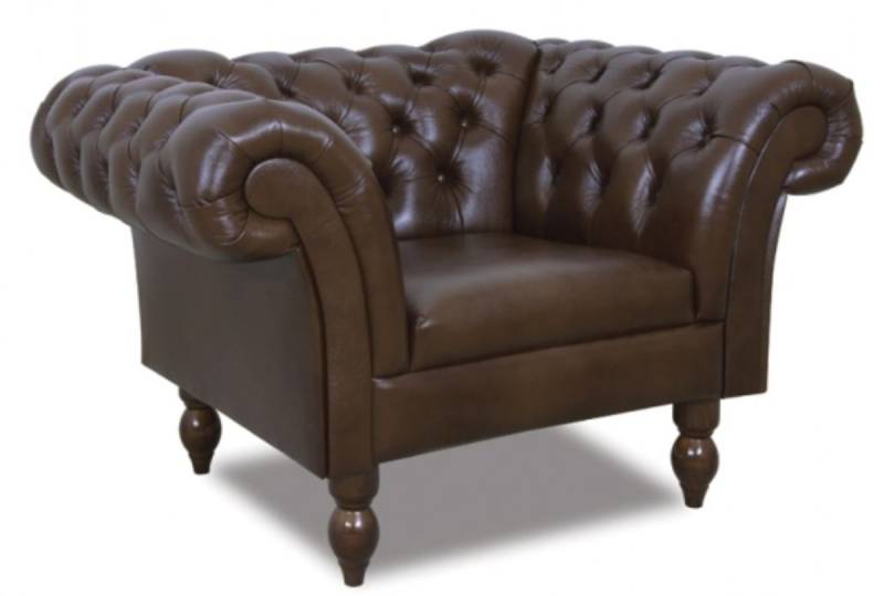 Casa Padrino Chesterfield Echtleder Sessel Dunkelbraun 130 x 90 x H. 80 cm - Wohnzimmermöbel im Chesterfield Design Casa Padrino Chesterfield Echtleder Sessel Dunkelbraun 130 x 90 x H. 80 cm - Wohnzimmermöbel im Chesterfield Design von Casa Padrino