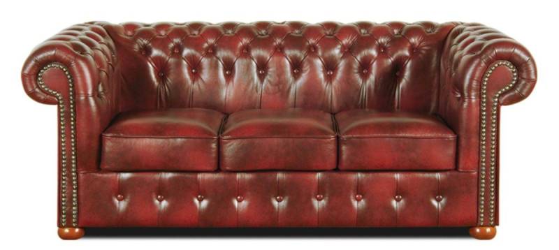 Casa Padrino Chesterfield-Sofa Chesterfield Echtleder 3er Sofa Weinrot 200 x 90 x H. 78 cm - Luxus Kollektion Casa Padrino Chesterfield-Sofa Chesterfield Echtleder 3er Sofa Weinrot 200 x 90 x H. 78 cm - Luxus Kollektion von Casa Padrino