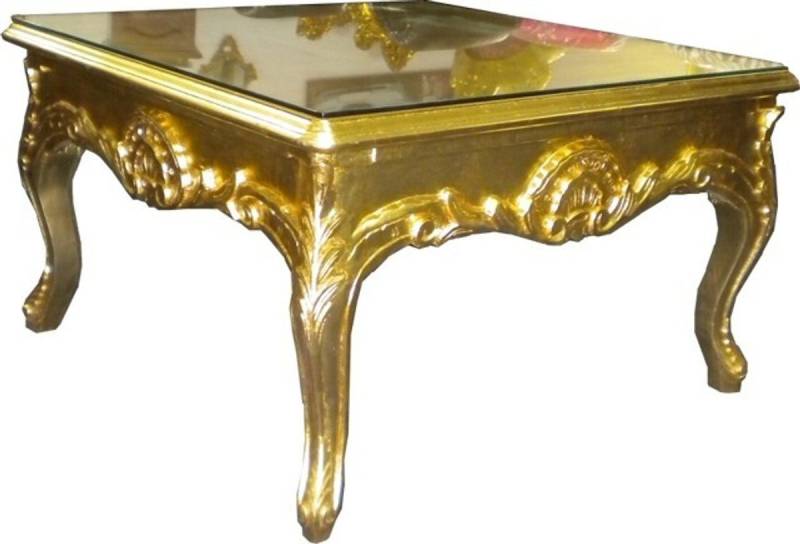 Casa Padrino Couchtisch Barock Couchtisch 70 x 70 cm Gold - Couch Tisch - Tisch - Beistell Tisch - Möbel von Casa Padrino