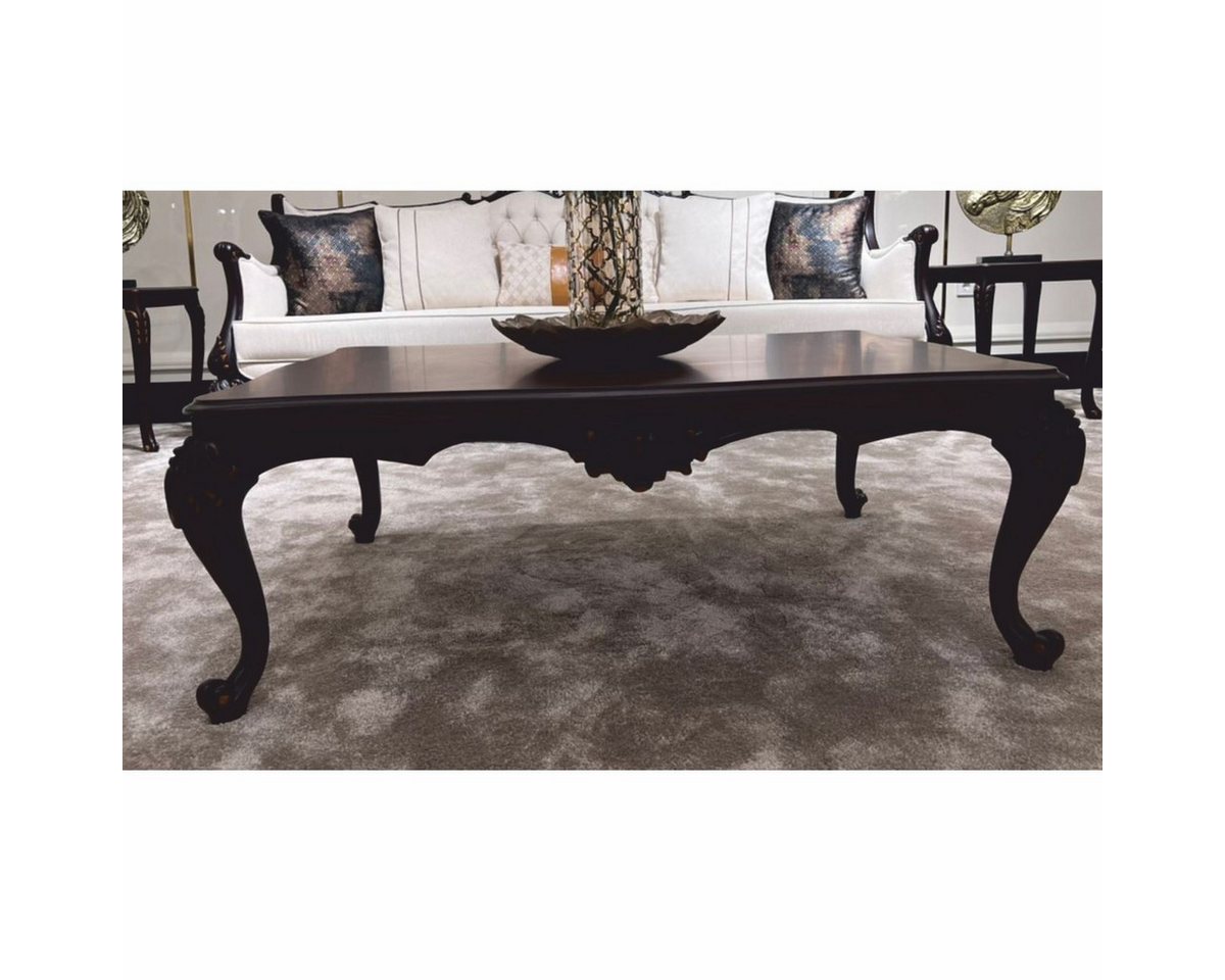 Casa Padrino Couchtisch Casa Padrino Luxus Barock Couchtisch Dunkelbraun 120 cm - Barock Möbel von Casa Padrino