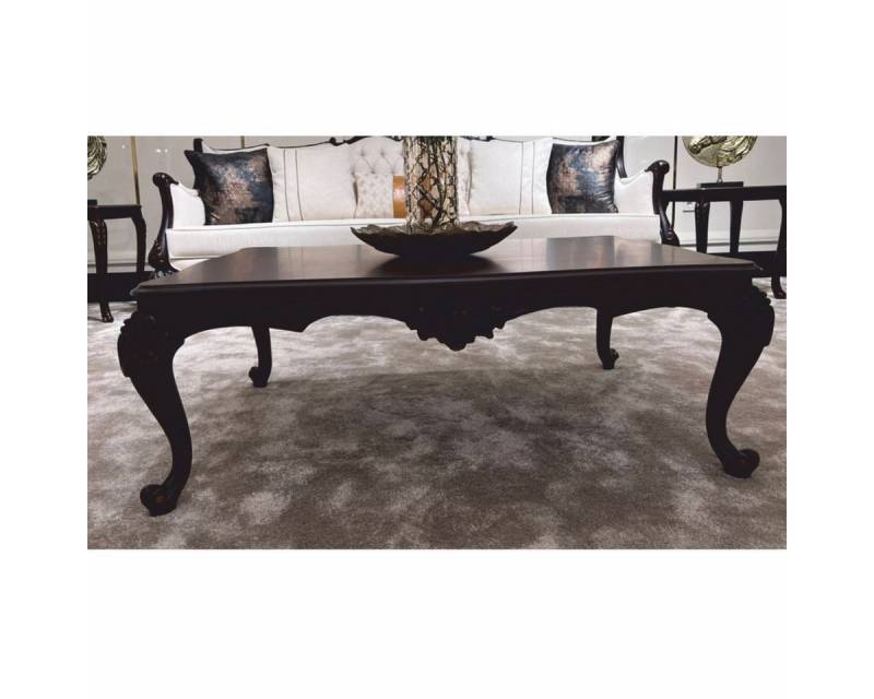 Casa Padrino Couchtisch Casa Padrino Luxus Barock Couchtisch Dunkelbraun 120 cm - Barock Möbel von Casa Padrino