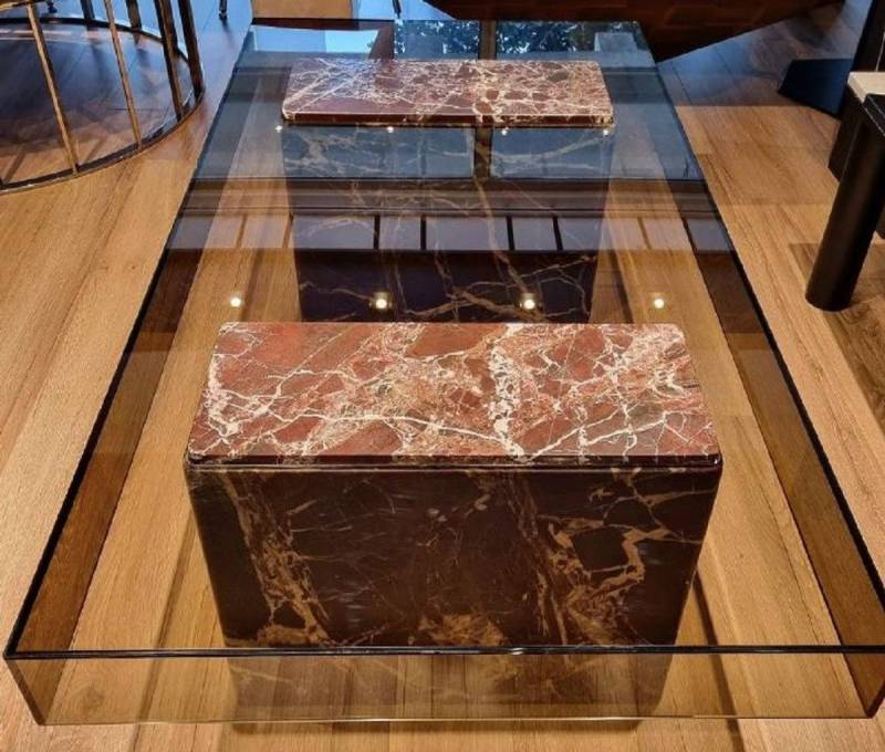 Casa Padrino Couchtisch Casa Padrino Luxus Couchtisch Rot 130 x 70 x H. 41 cm - Rechteckiger Marmor Wohnzimmertisch mit Glasplatte - Wohnzimmer Möbel - Luxus Möbel - Marmor Möbel - Luxus Einrichtung Casa Padrino Couchtisch Casa Padrino Luxus Couchtisch Rot 130 x 70 x H. 41 cm - Rechteckiger Marmor Wohnzimmertisch mit Glasplatte - Wohnzimmer Möbel - Luxus Möbel - Marmor Möbel - Luxus Einrichtung von Casa Padrino