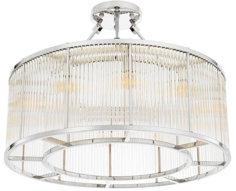 Casa Padrino Deckenleuchte Silber à 80 x H. 61 cm - Luxus Wohnzimmer Deckenlampe Casa Padrino Deckenleuchte Silber à 80 x H. 61 cm - Luxus Wohnzimmer Deckenlampe von Casa Padrino