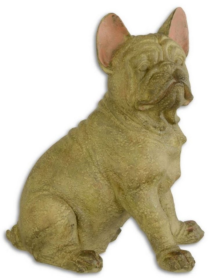 Casa Padrino Dekofigur Casa Padrino Deko Skulptur Französische Bulldogge Beige / Rosa 19,5 x 28,1 x H. 35,4 cm - Kunstharz Dekofigur von Casa Padrino