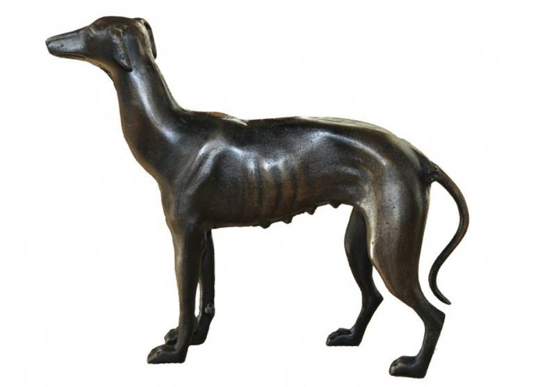 Casa Padrino Dekofigur Casa Padrino Figur Windhund Weibchen H 29 cm, B 33 cm, T 8 cm - Massive Skulptur Hund Casa Padrino Dekofigur Casa Padrino Figur Windhund Weibchen H 29 cm, B 33 cm, T 8 cm - Massive Skulptur Hund von Casa Padrino