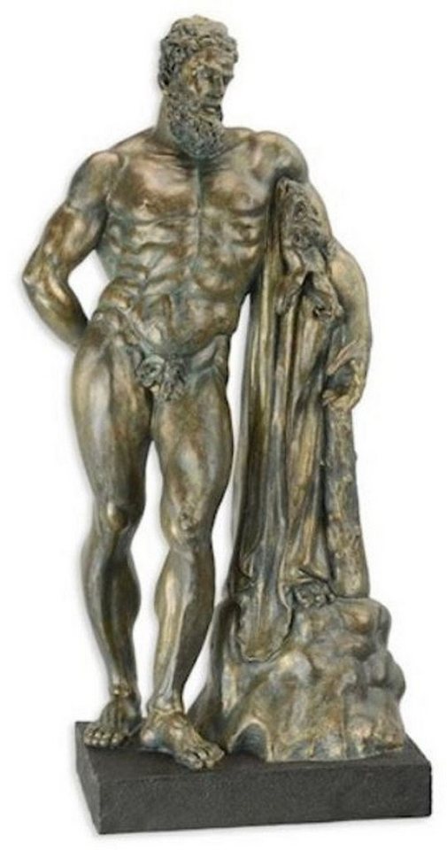Casa Padrino Dekofigur »Casa Padrino Kunstharz Deko Skulptur Herkules Bronzefarben / Schwarz 25,8 x 15,7 x H. 52,1 - Elegante Dekofigur - Schreibtisch Deko - Wohnzimmer Deko« von Casa Padrino