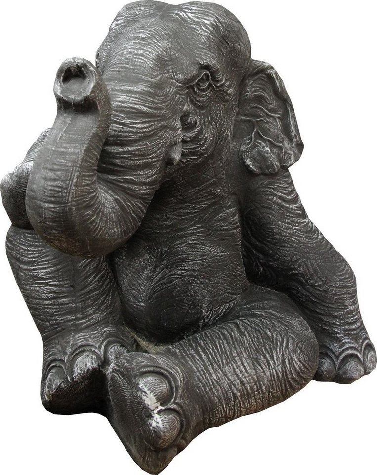 Casa Padrino Dekofigur Casa Padrino Luxus Skulptur Elefant Dunkelgrau 55 x 53 x H. 53 cm - Limited Edition von Casa Padrino