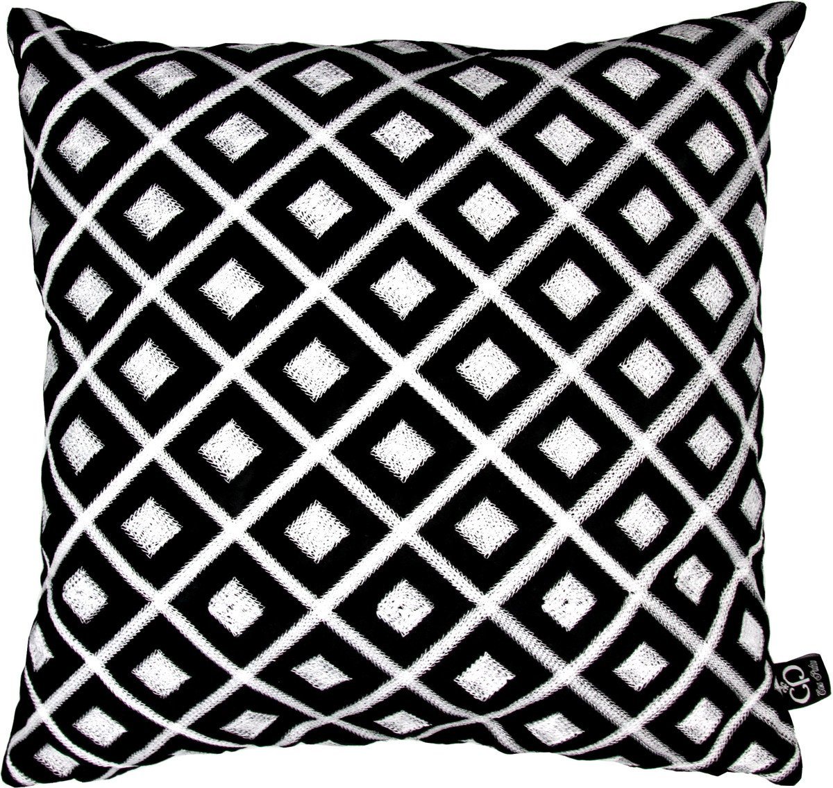 Casa Padrino Dekokissen Luxus Hotel Kissen Schwarz / Weiß 50 x H. 50 cm - Hotel Kollektion von Casa Padrino