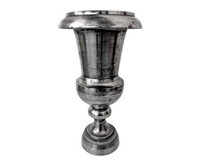 Casa Padrino Dekoobjekt Antik Stil Vase Aluminium Raw - unbearbeitet - Hotel Dekoration - Barock Blumengefäss Pflanzentopf von Casa Padrino