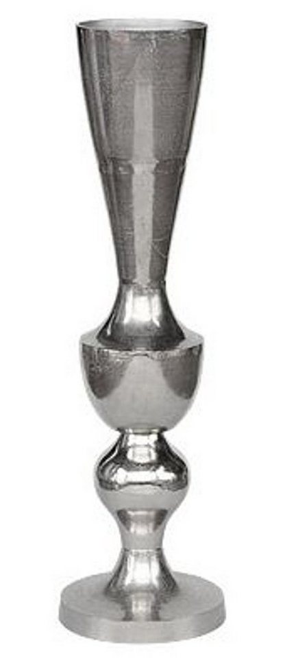 Casa Padrino Dekoobjekt Antik Stil Vase Aluminium Silber - Hotel Dekoration - Barock Blumengefäss Pflanzentopf - Mod1 H. 107 cm von Casa Padrino