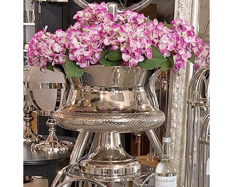 Casa Padrino Dekoobjekt Barock Blumenvase Cobra Messing vernickelt - Pflanzentopf - Hotel Dekoration - Blumengefäss von Casa Padrino
