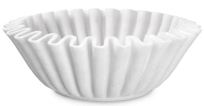 Casa Padrino Dekoobjekt Casa Padrino Luxus Deko Marmor Schüssel Weiß Ø 30 x H. 10 cm - Deko Schale - Runde Obstschale - Esstisch Deko - Deko Accessoires - Luxus Accessoires - Luxus Qualität von Casa Padrino