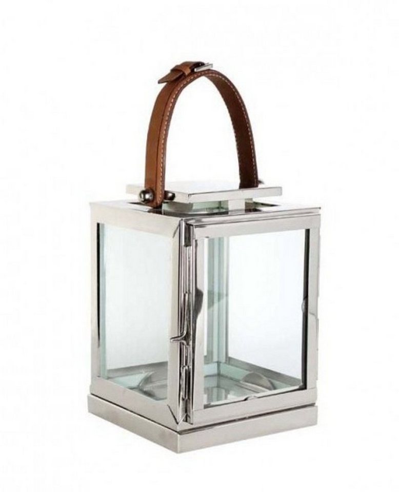 Casa Padrino Dekoobjekt Designer Deco Laterne Nickel Finish 17 x 17 x H. 23 cm - Luxus Qualität Casa Padrino Dekoobjekt Designer Deco Laterne Nickel Finish 17 x 17 x H. 23 cm - Luxus Qualität von Casa Padrino