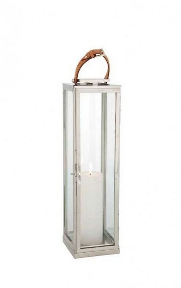 Casa Padrino Dekoobjekt Designer Deco Laterne Nickel Finish 19 x 19 x H. 70 cm - Luxus Qualität Casa Padrino Dekoobjekt Designer Deco Laterne Nickel Finish 19 x 19 x H. 70 cm - Luxus Qualität von Casa Padrino