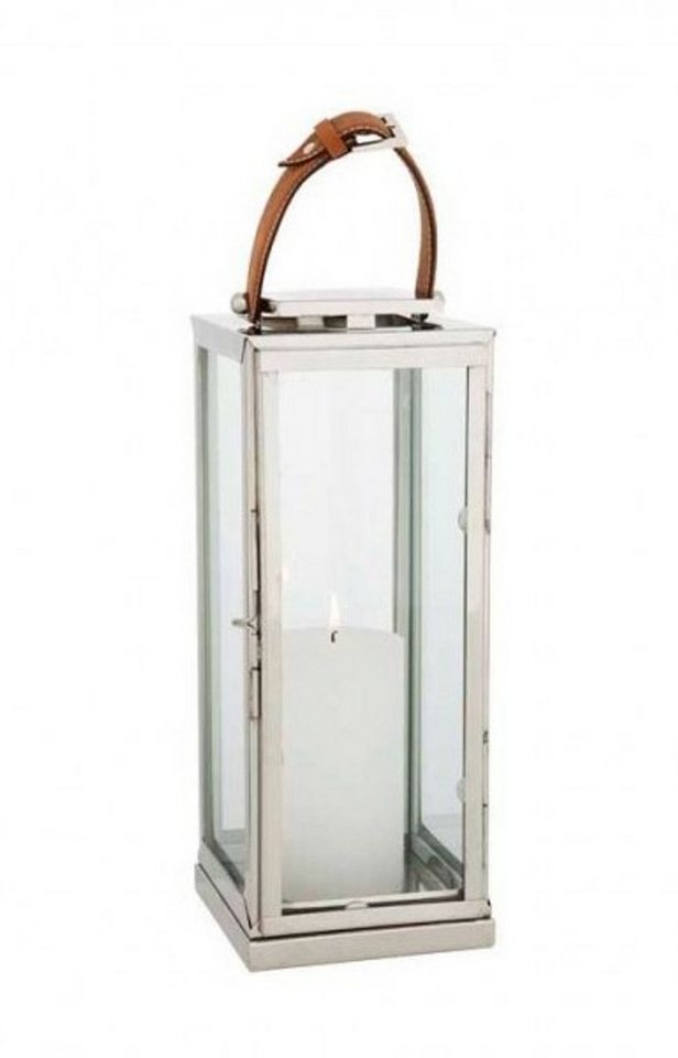 Casa Padrino Dekoobjekt Designer Deco Laterne Nickel Finish 20 x 20 x H. 41 cm - Luxus Qualität Casa Padrino Dekoobjekt Designer Deco Laterne Nickel Finish 20 x 20 x H. 41 cm - Luxus Qualität von Casa Padrino