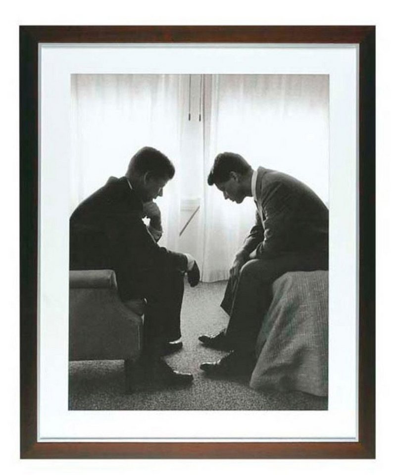 Casa Padrino Dekoobjekt Druck John & Robert Kennedy 78 x H. 92 cm - Luxus Bild von Casa Padrino