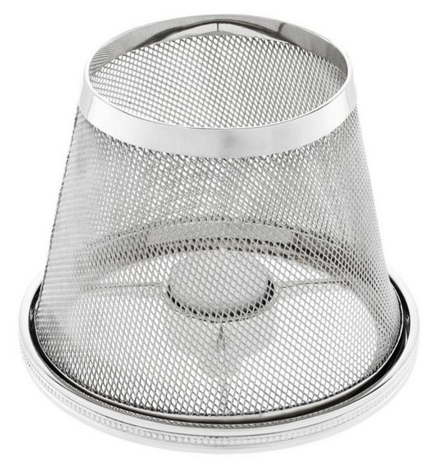 Casa Padrino Dekoobjekt Luxus Teelichthalter-Lampenschirm Silber Ø 16 x H. 13,5 cm - Hotel & Restaurant Accessoires von Casa Padrino