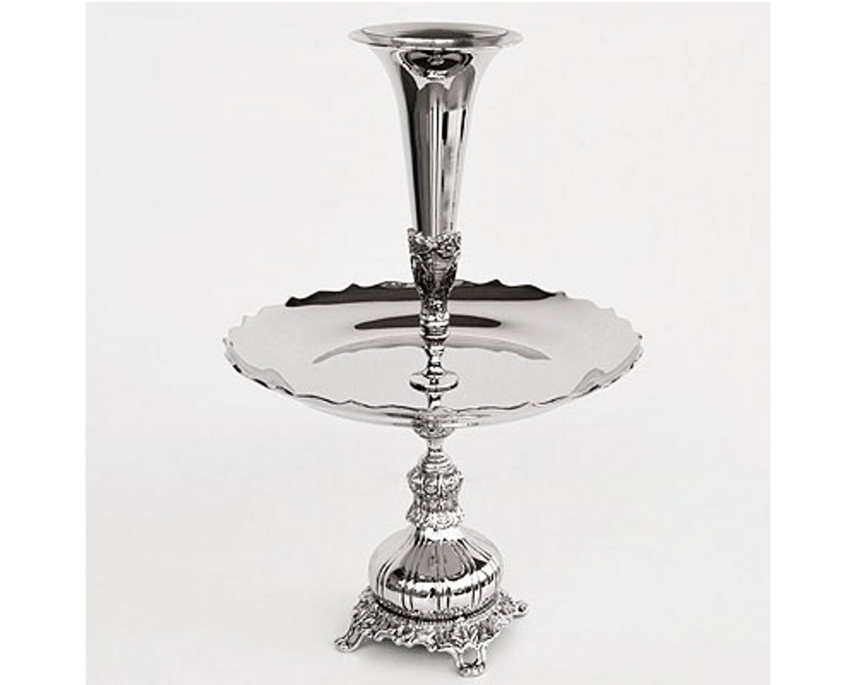 Casa Padrino Dekoobjekt Luxus Vase Silber - Hotel Dekoration - Barock Blumengefäss - Obstvase Etagere von Casa Padrino