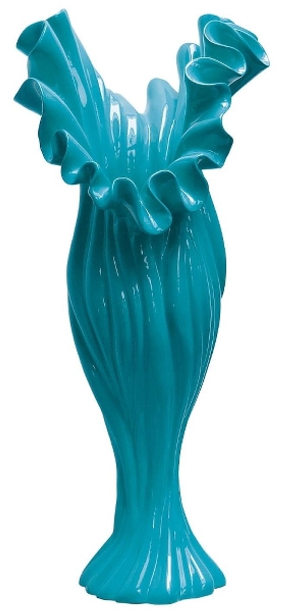Casa Padrino Designer Blumenvase Blau B. 33 cm HÃ¶he 81 cm - Dekovase von Casa Padrino