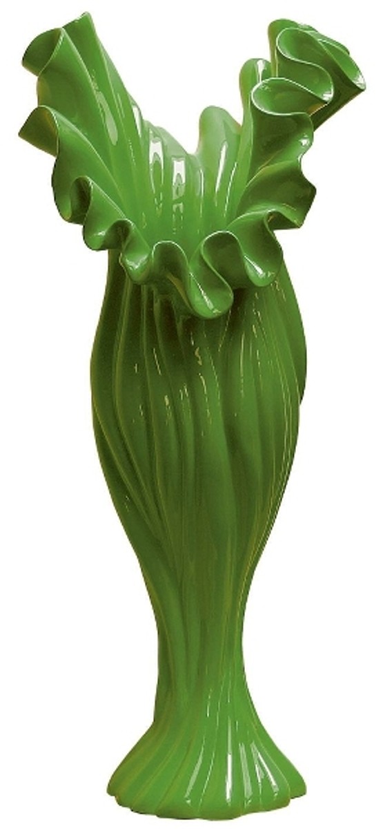 Casa Padrino Designer Blumenvase GrÃ¼n B. 24 cm HÃ¶he 60 cm - Dekovase von Casa Padrino