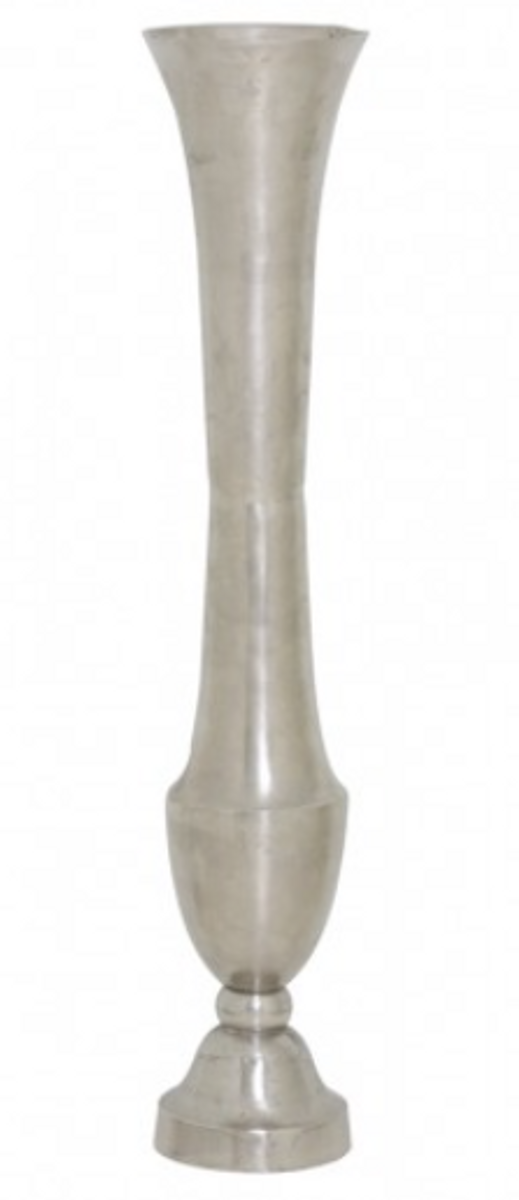 Casa Padrino Designer Deko Vase Silber Durchmesser 18 x H. 100 cm - Luxus Qualität Casa Padrino Designer Deko Vase Silber Durchmesser 18 x H. 100 cm - Luxus Qualität von Casa Padrino