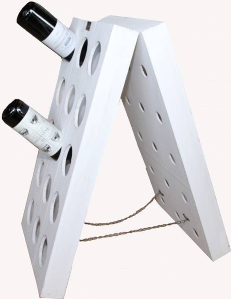 Casa Padrino Designer Weinregal aus Holz für 30 Flaschen H 69 cm, B 40 cm - Weinflaschenständer - Flaschenablage Casa Padrino Designer Weinregal aus Holz für 30 Flaschen H 69 cm, B 40 cm - Weinflaschenständer - Flaschenablage von Casa Padrino