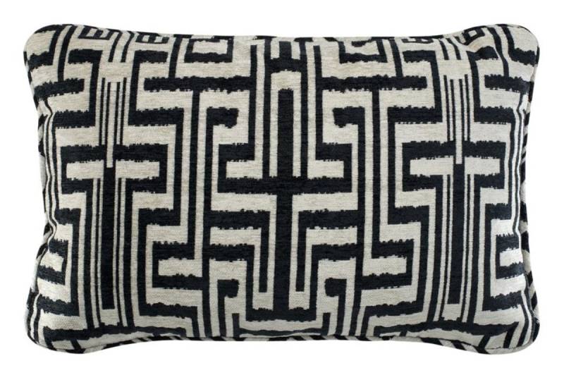 Casa Padrino Designer Zierkissen Schwarz / Beige 60 x H. 40 cm - Luxus Kollektion von Casa Padrino