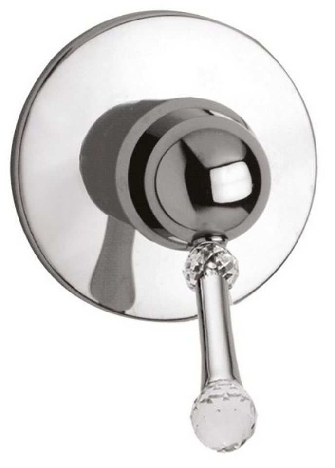 Casa Padrino Duscharmatur Luxus Dusch Unterputz-Einhebelmischer mit Swarovski Kristallglas Silber Ø 11,5 cm - Badezimmer Armaturen Made in Italy von Casa Padrino