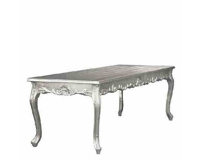 Casa Padrino Esstisch Barock Esstisch Silber 160cm - Esszimmer Tisch - Möbel Esstisch von Casa Padrino