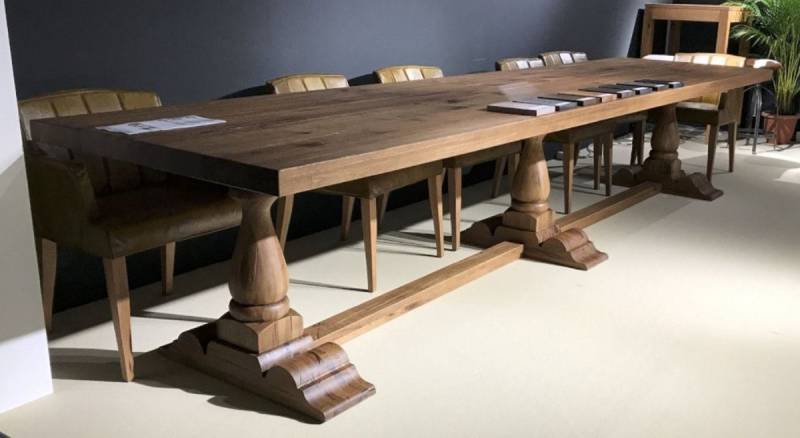 Casa Padrino Esstisch Landhausstil Esstisch Braun - Verschiedene Größen - Rustikaler Massivholz Küchentisch - Rustikale Massivholz Esszimmer Möbel - Landhausstil Esszimmer Möbel von Casa Padrino