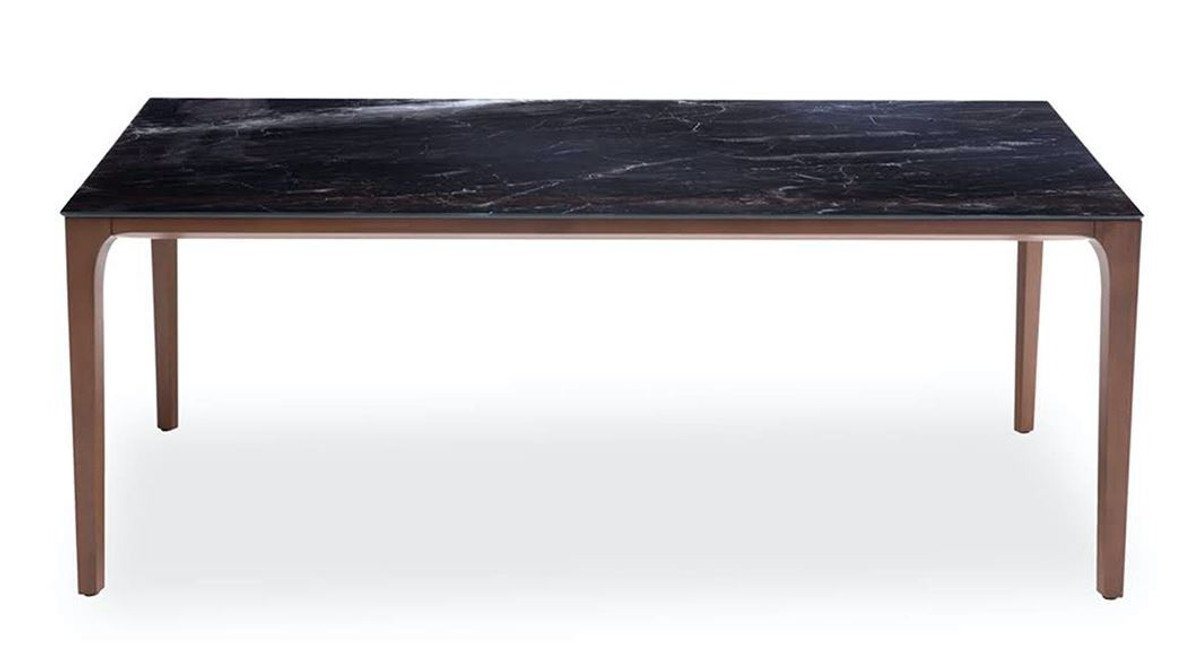 Casa Padrino Esstisch Luxus Designer Esstisch mit Glasplatte in Halb Edelstein Optik - High Class Esszimmer Tisch Casa Padrino Esstisch Luxus Designer Esstisch mit Glasplatte in Halb Edelstein Optik - High Class Esszimmer Tisch von Casa Padrino
