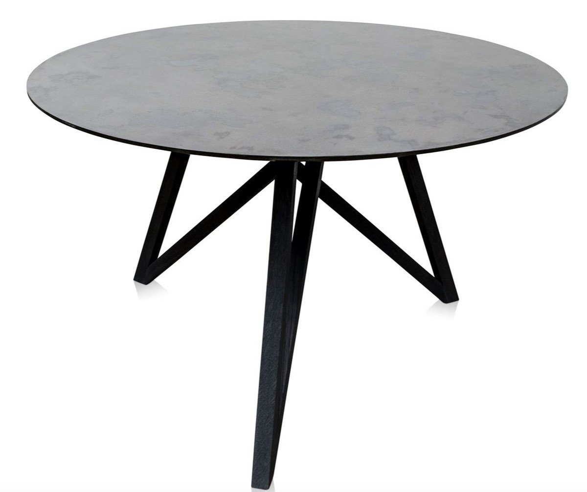 Casa Padrino Esstisch Luxus Esstisch mit mineralbeschichteter Tischplatte 120 x H. 76 cm - Designer Esszimmermöbel Casa Padrino Esstisch Luxus Esstisch mit mineralbeschichteter Tischplatte 120 x H. 76 cm - Designer Esszimmermöbel von Casa Padrino
