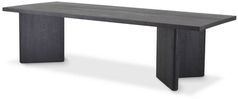 Casa Padrino Esstisch Luxus Massivholz Esstisch Schwarz 280 x 110,5 x H. 76 cm - Rechteckiger Eichenholz Küchentisch - Luxus Massivholz Esszimmer Möbel von Casa Padrino