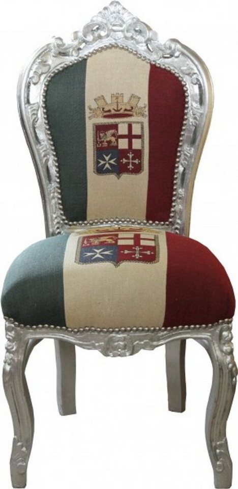 Casa Padrino Esszimmerstuhl »Barock Esszimmer Stuhl Italien / Silber Antik Stil« von Casa Padrino