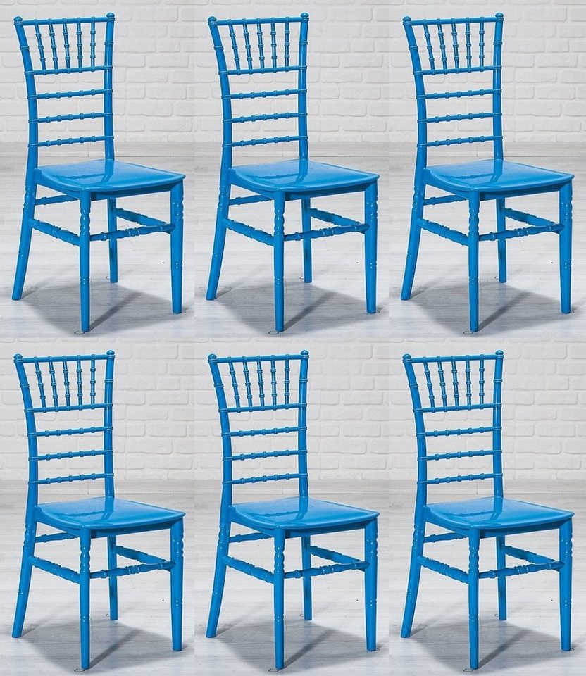 Casa Padrino Esszimmerstuhl Designer Acryl Stuhl Set Blau 40 x 46 x H. 92,5 cm - Esszimmerstühle - Acryl Esszimmer Möbel von Casa Padrino