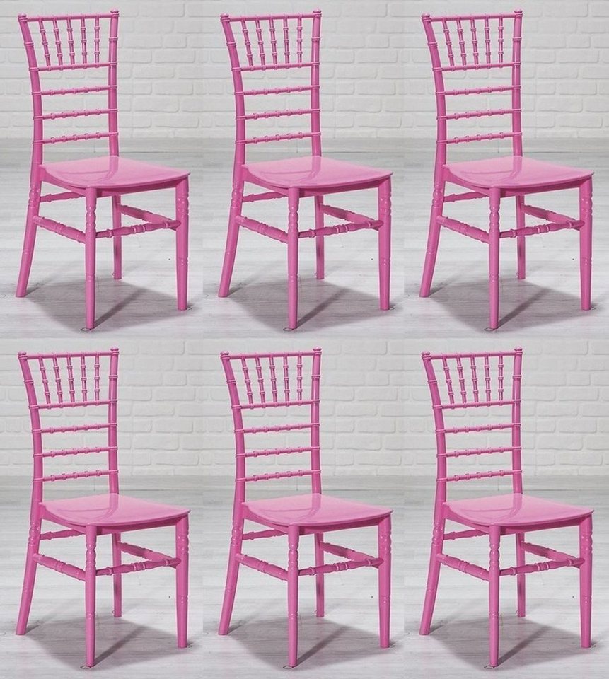 Casa Padrino Esszimmerstuhl Designer Acryl Stuhl Set Rosa 40 x 46 x H. 92,5 cm - Esszimmerstühle - Acryl Esszimmer Möbel von Casa Padrino