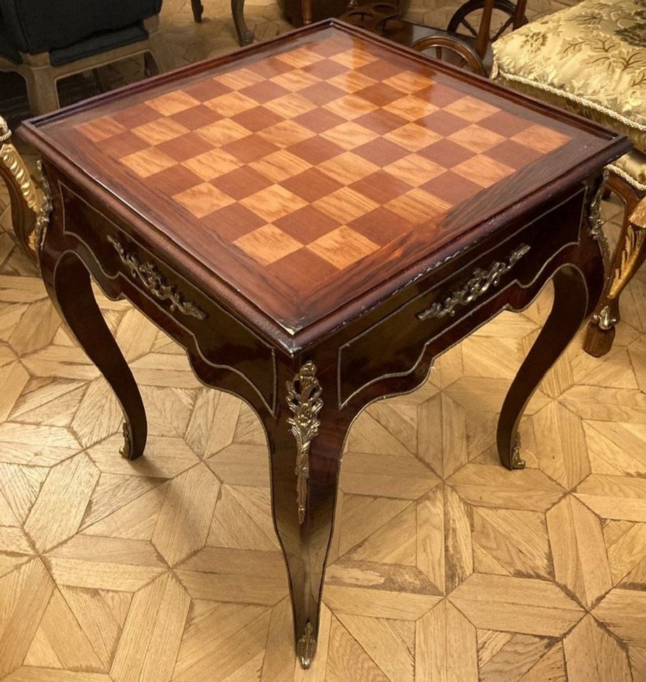 Casa Padrino Gamingtisch Casa Padrino Barock Beistelltisch mit Schach & Backgammon Spielfläche Dunkelbraun / Braun / Messing 60 x 60 x H. 71 cm - Antik Stil Möbel - Barock Möbel - Edel & Prunkvoll Casa Padrino Gamingtisch Casa Padrino Barock Beistelltisch mit Schach & Backgammon Spielfläche Dunkelbraun / Braun / Messing 60 x 60 x H. 71 cm - Antik Stil Möbel - Barock Möbel - Edel & Prunkvoll von Casa Padrino
